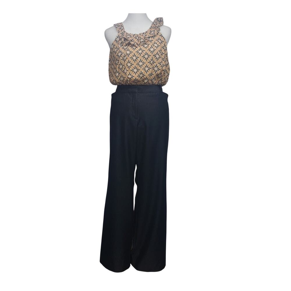 Worthington Dress Pants Womens 16S  Charcoal Gray Wide Leg Trousers Corpcore
